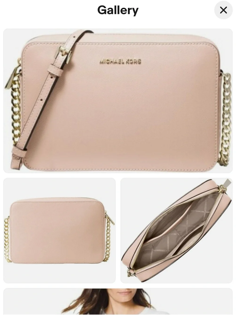 Michael Kors Blush Pink Jetset Crossbody Bag